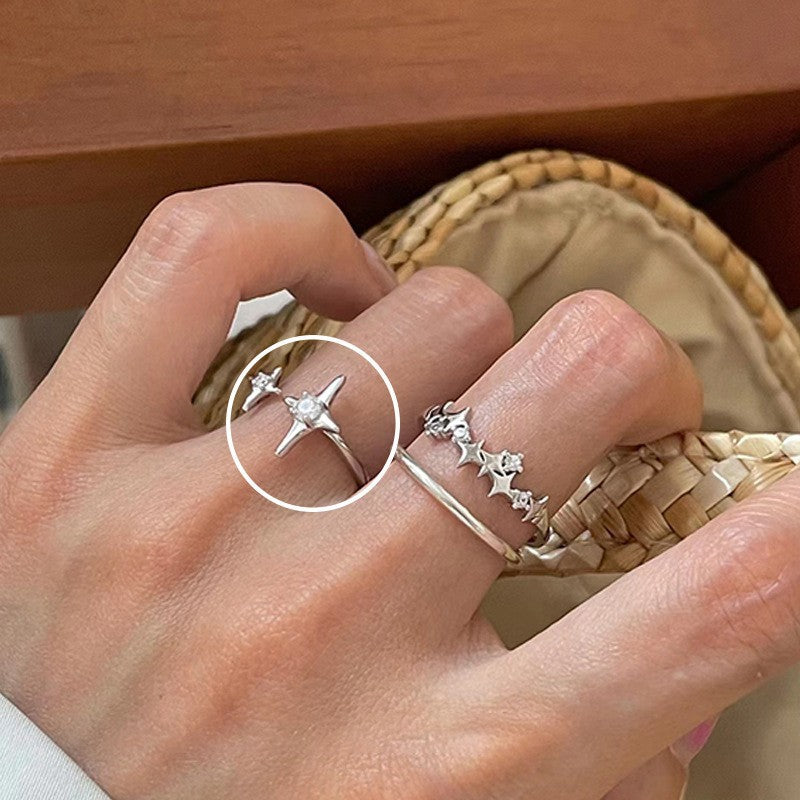 Simple Love Metal Female Light Luxury Minority Design Advanced Rings