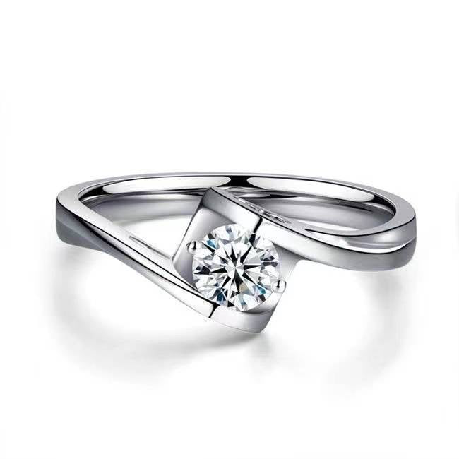 Classic Couple Wedding Diamond Adjustable Mouth Ring