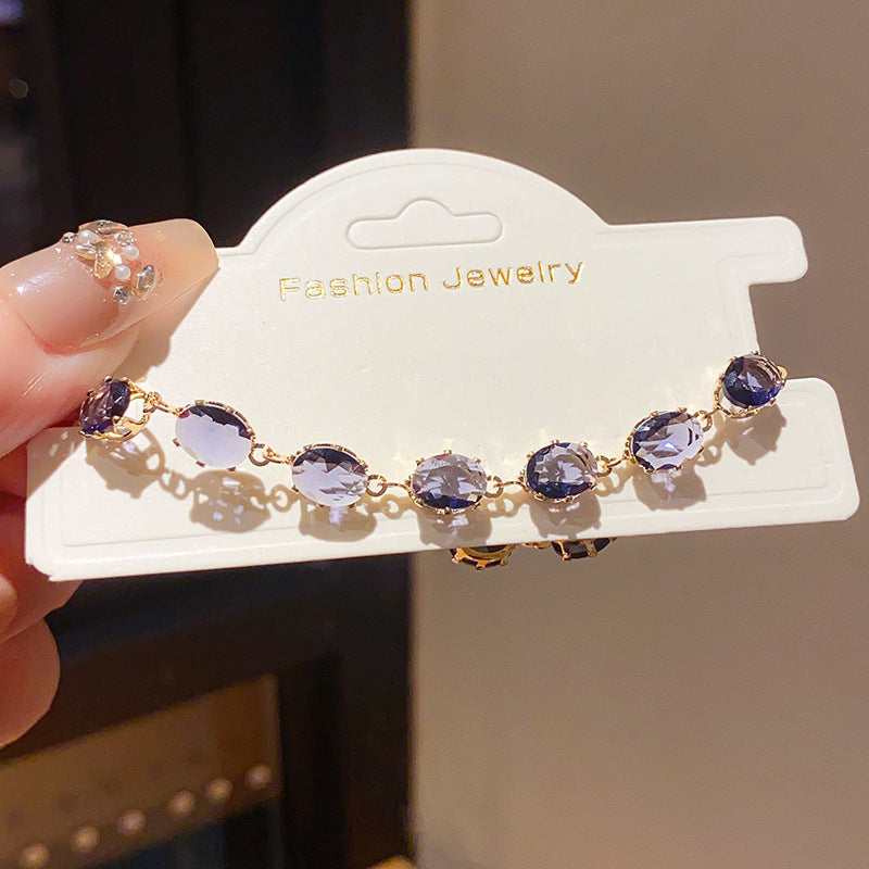 Pink Heart Diamond Flower Light Luxury Minority High Sense Fashion Bracelet