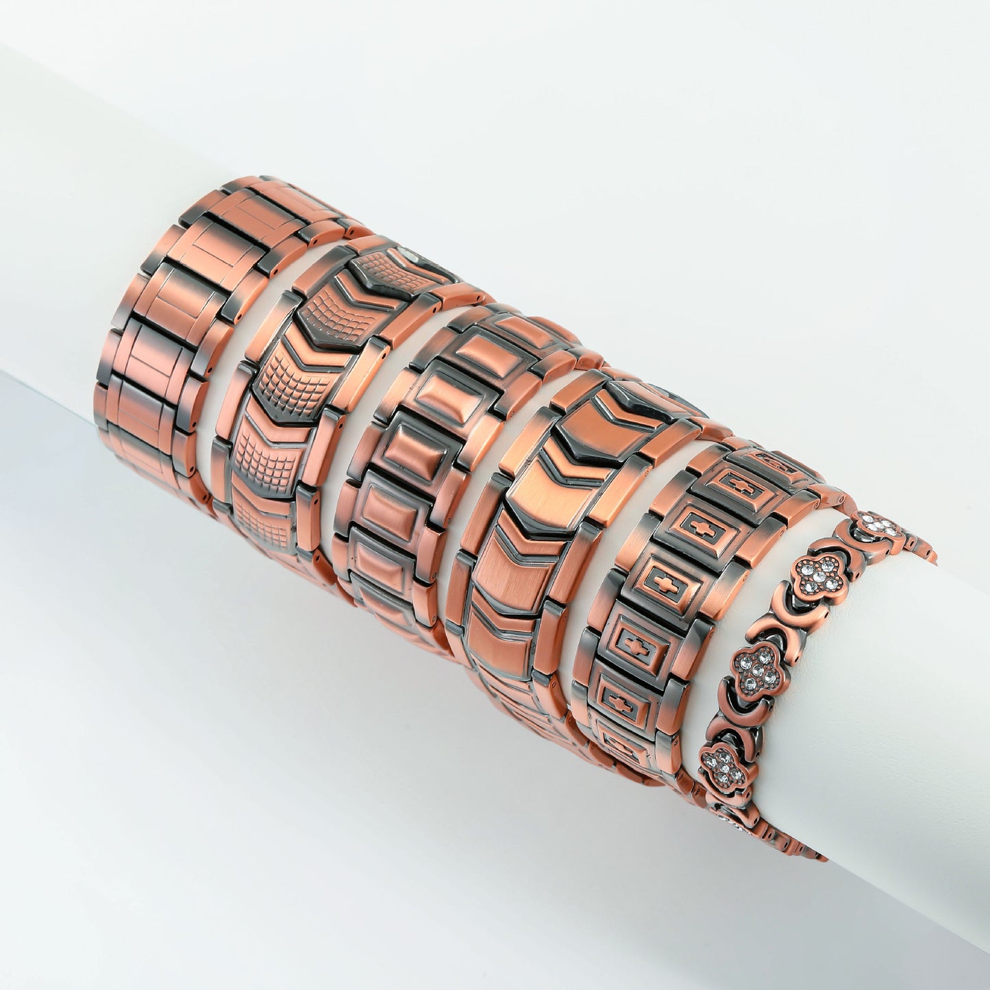 Pattern Watchband Buckle Three Rows Magnet Retro Bracelets