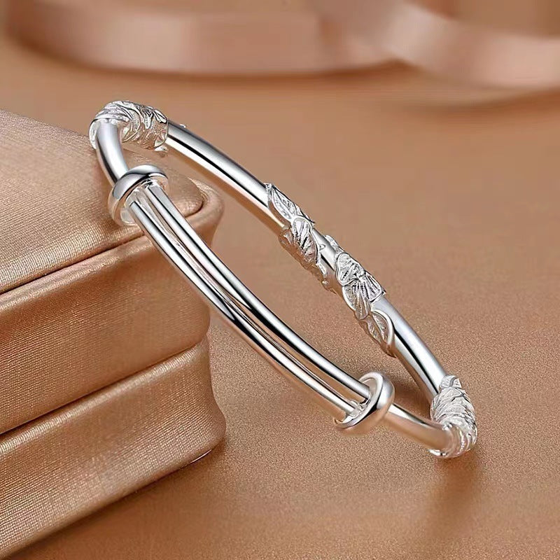 Branch Solid Push-pull Sier-plated Female Light To Bracelets