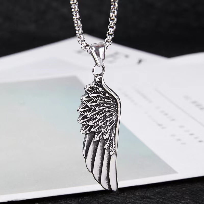 Women's & Men's Wings Titanium Steel Summer Hip Hop Necklaces