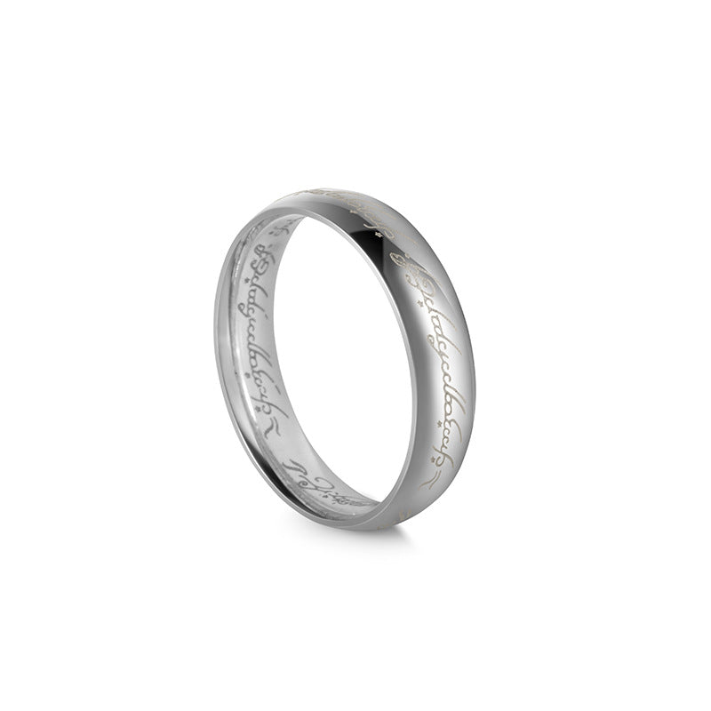 Women's & Men's Fashion Magic Lettering Titanium Design Feeling Rings