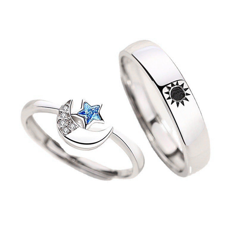 Couple Special Interest Light Luxury Open Rings