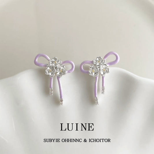 Enamel Drip Glazed Fashion Sweet High-grade Light Earrings