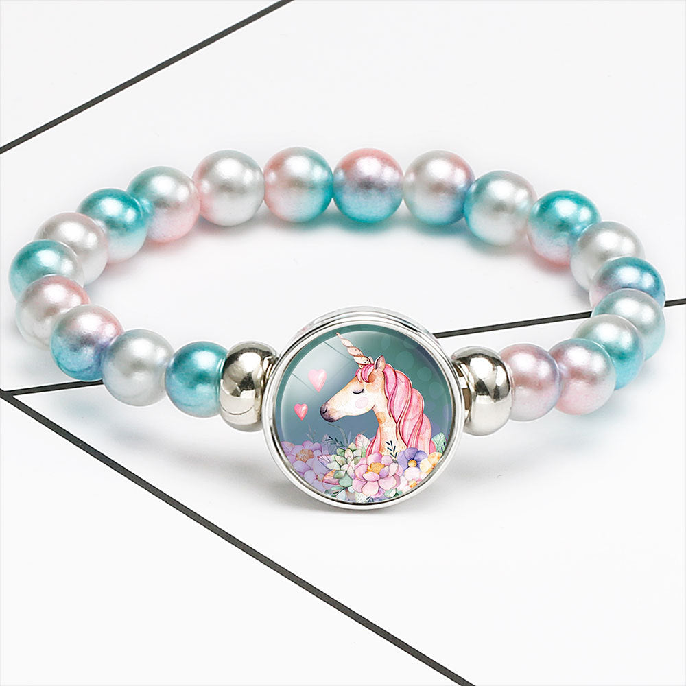 Children's Creative Cartoon Unicorn Telescopic Pegasus Rainbow Bracelets