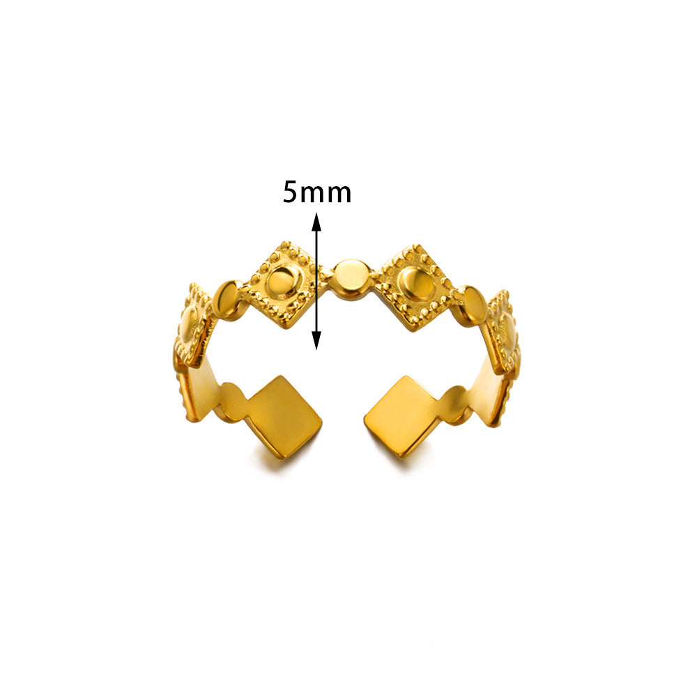 Women's Simple Geometric Chain Stainless Steel Oil Rings