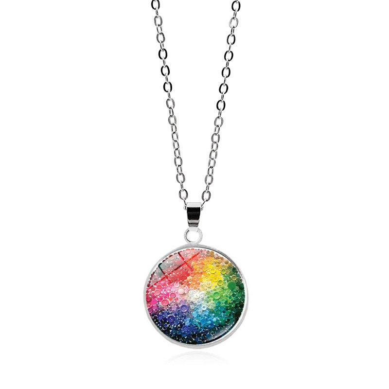 Rainbow Striped Love Female Versatile Gay Necklaces