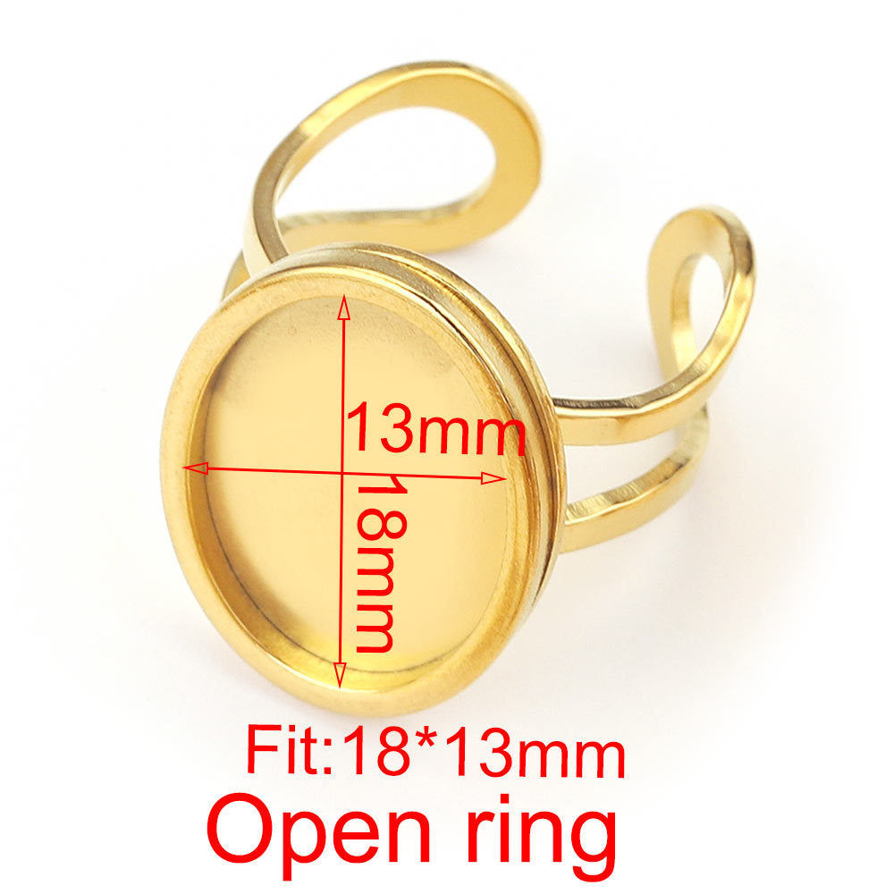 Stainless Steel Adjustable Round Tray Square Ring