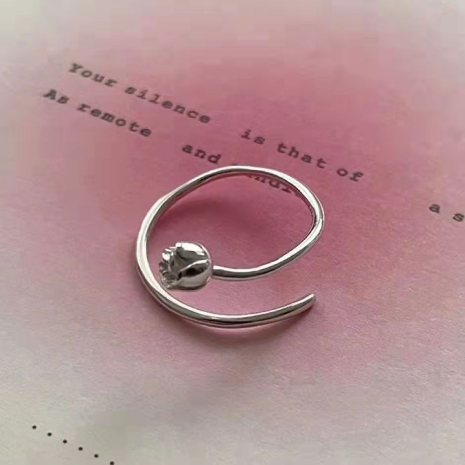 Rose Flower Finger Opening Adjustable Simple Rings