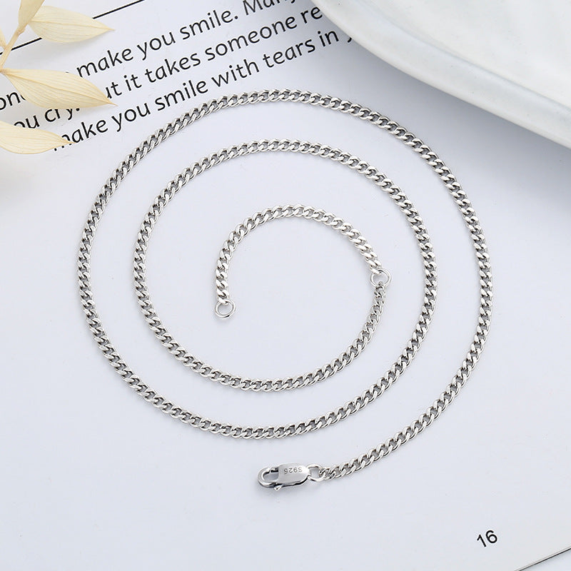 Sier Pure Minimalist Basic Pieces Of Necklaces