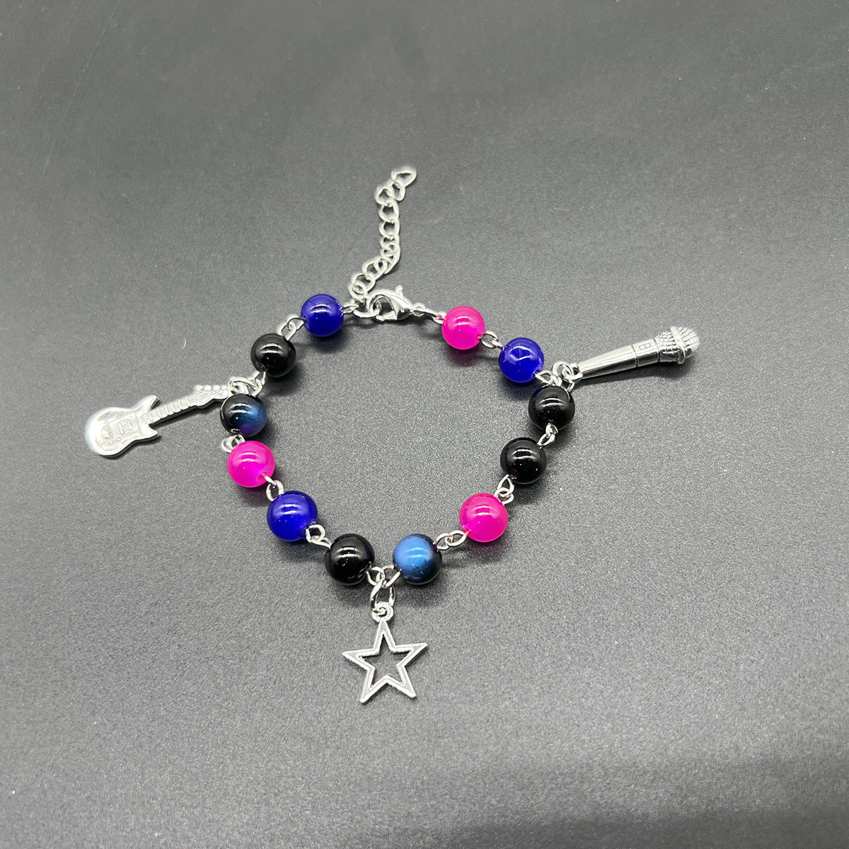 Men's Beaded Heart-shaped Magnetic Suction For Suite Rings