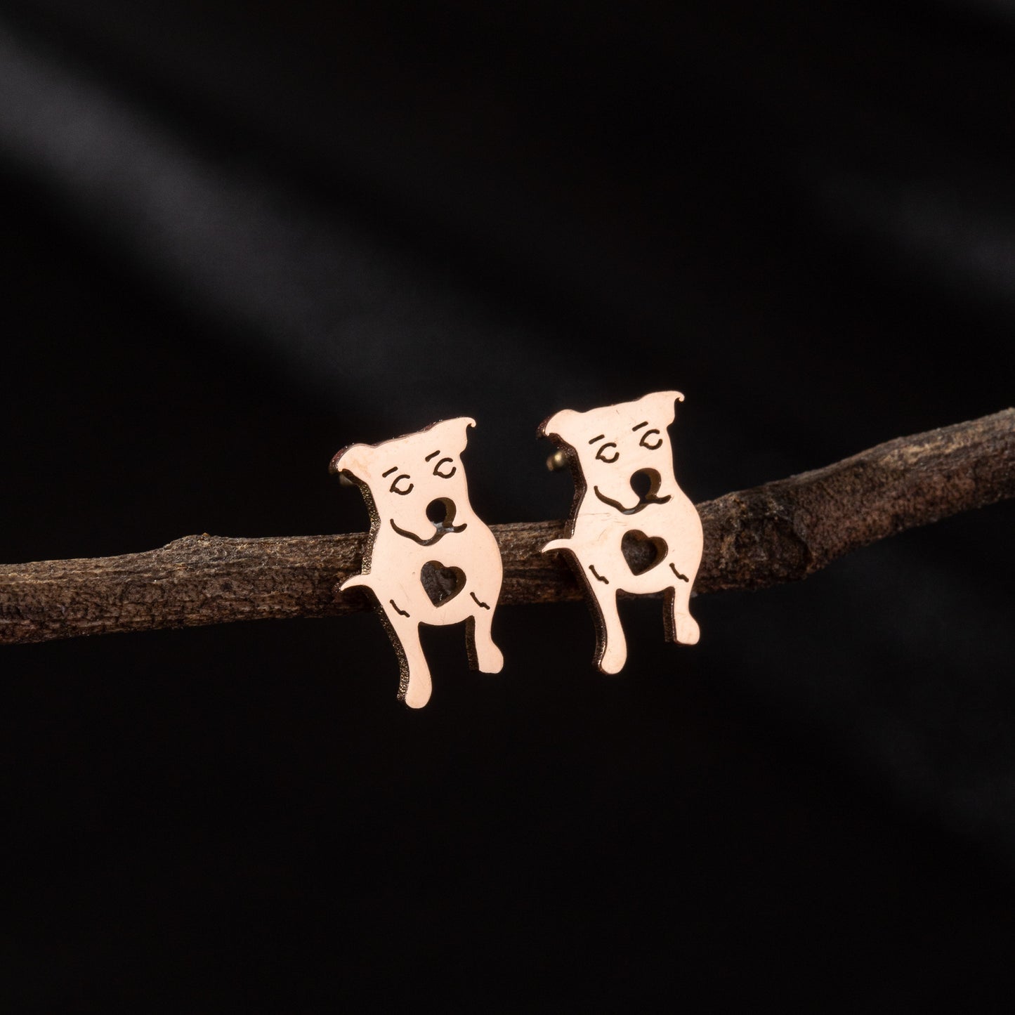 Stainless Steel Zodiac Puppy Style Small Earrings