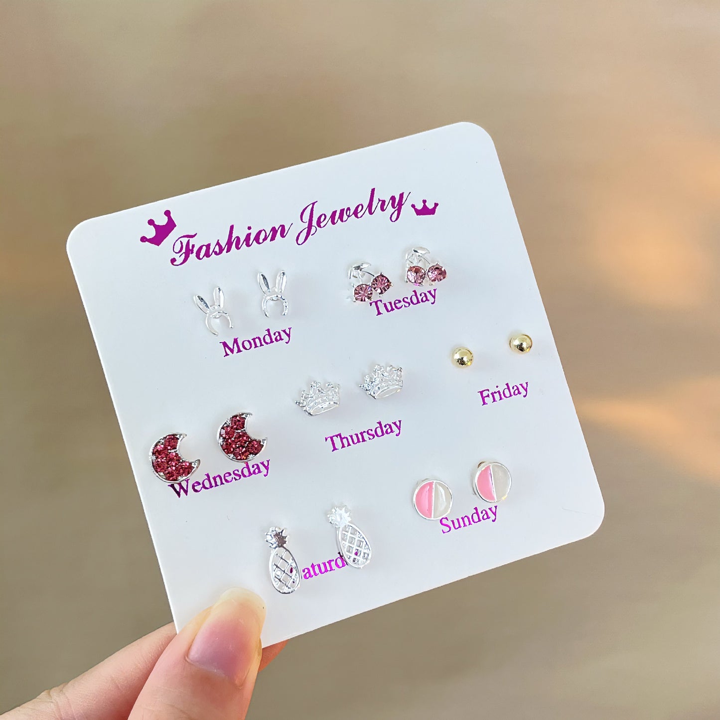 Female Korean Style Simple Compact Cute Earrings