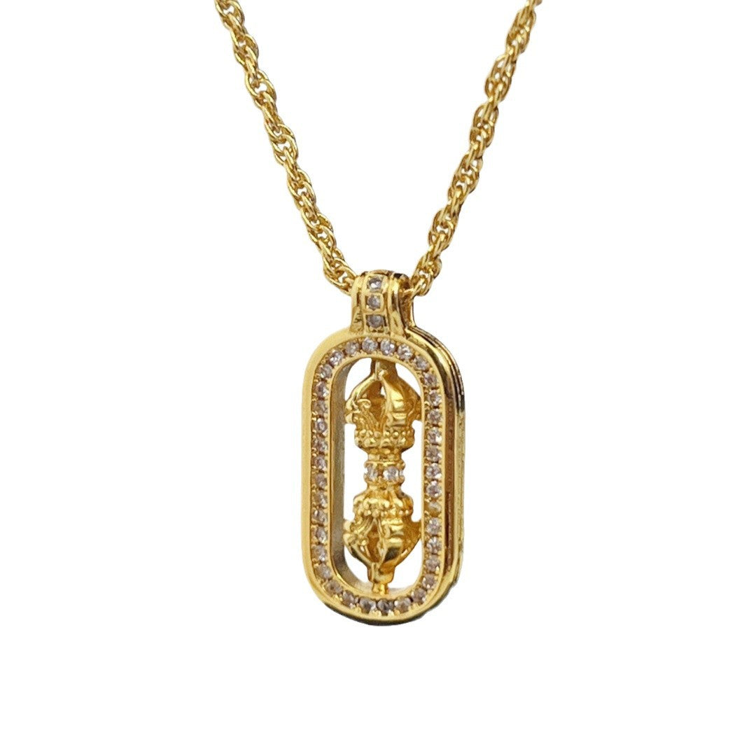 Cross Pestle Retro Diamonds High Sense Necklaces