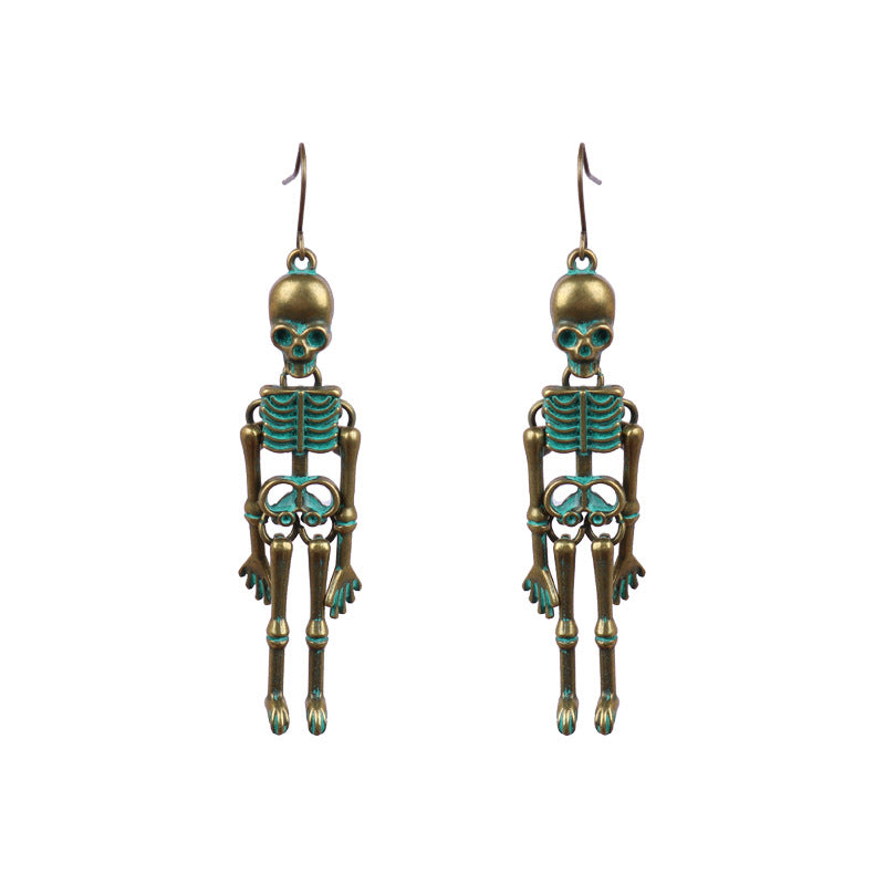 Women's & Men's Halloween Skull Bone Exaggerated Nightclub Punk Earrings