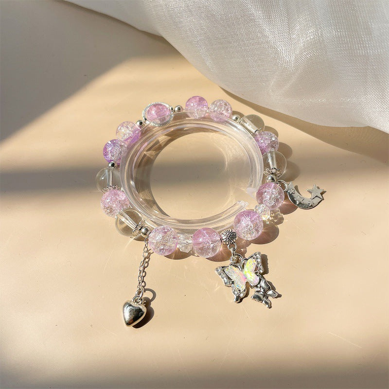 Butterfly Glass Beaded Female Niche High-grade Bracelets