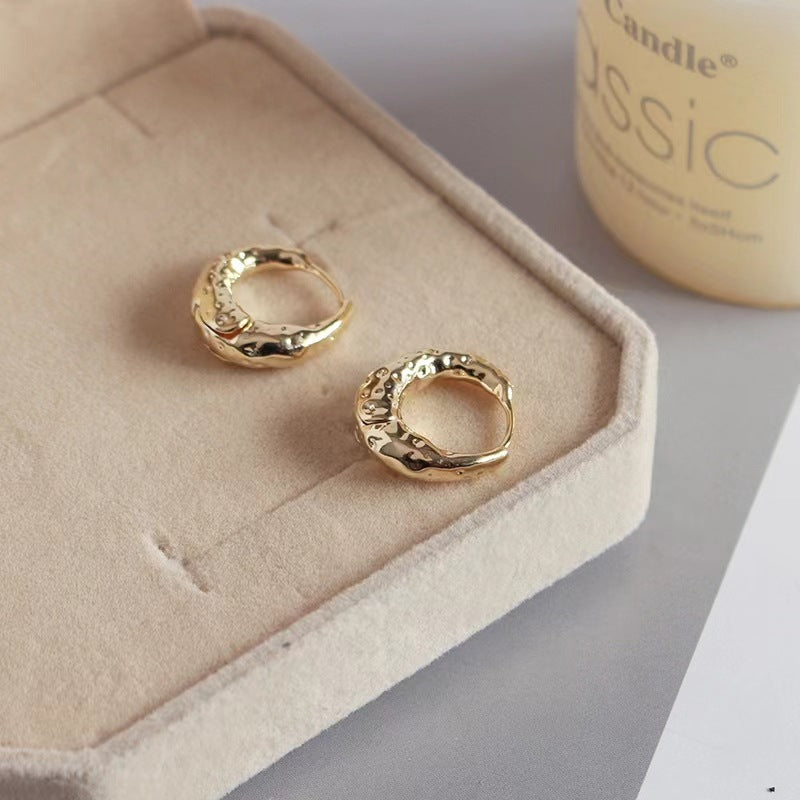 Circle Ear Clip Stylish Simple Versatile Niche Earrings