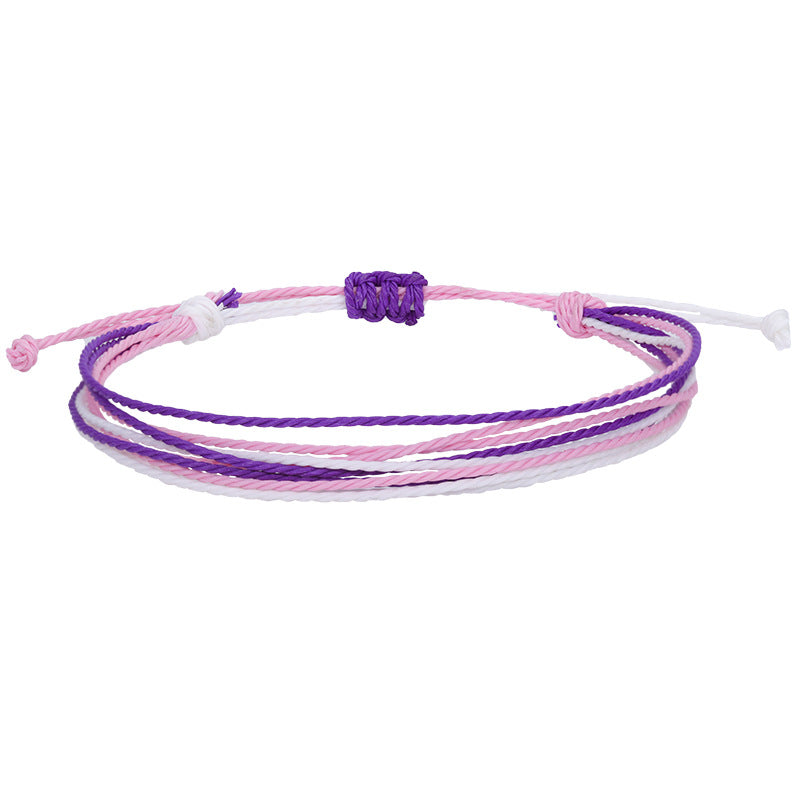 Bohemian Style Waterproof Wax Line Woven Bracelets