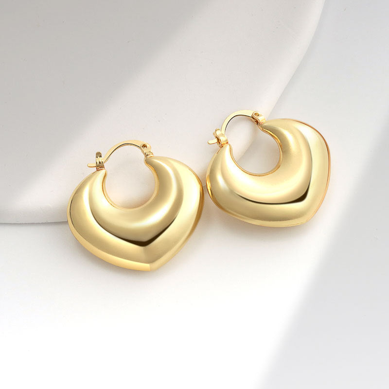 Shaped Tube Exaggerated Style Light Luxury Fashion Simple Niche Earrings