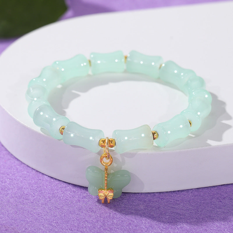 Imitation Aventurine Festival Height Peace Buckle Bracelets