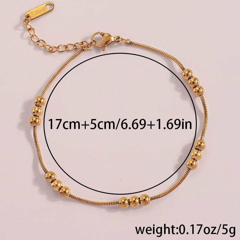 Stainless Steel Bead High-grade Fashion Simple Bracelets