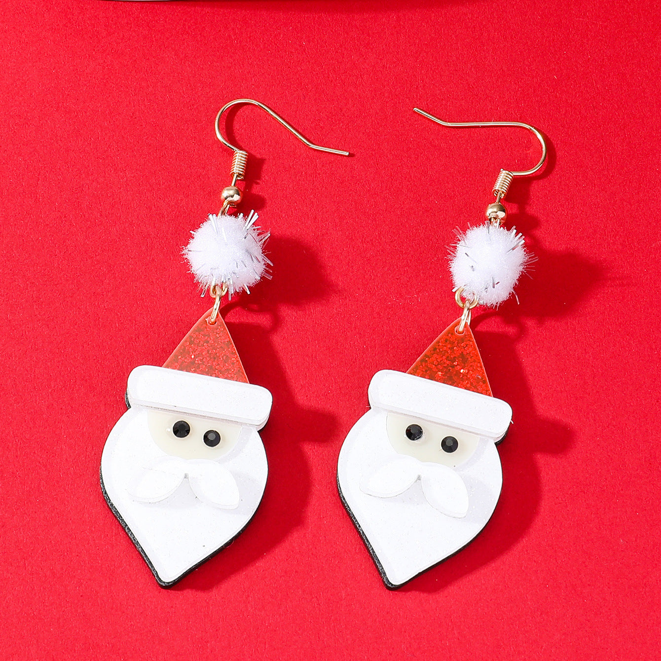 Women's Christmas Theme Cartoon Cute Creative Santa Clown Earrings