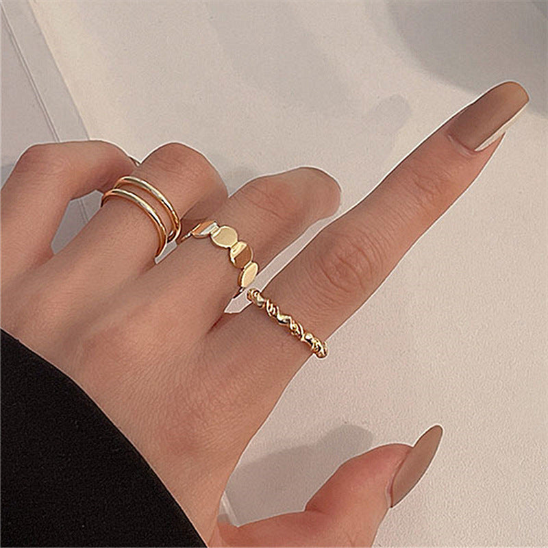 Zircon Female Simple Cold Wind Index Finger Niche Rings