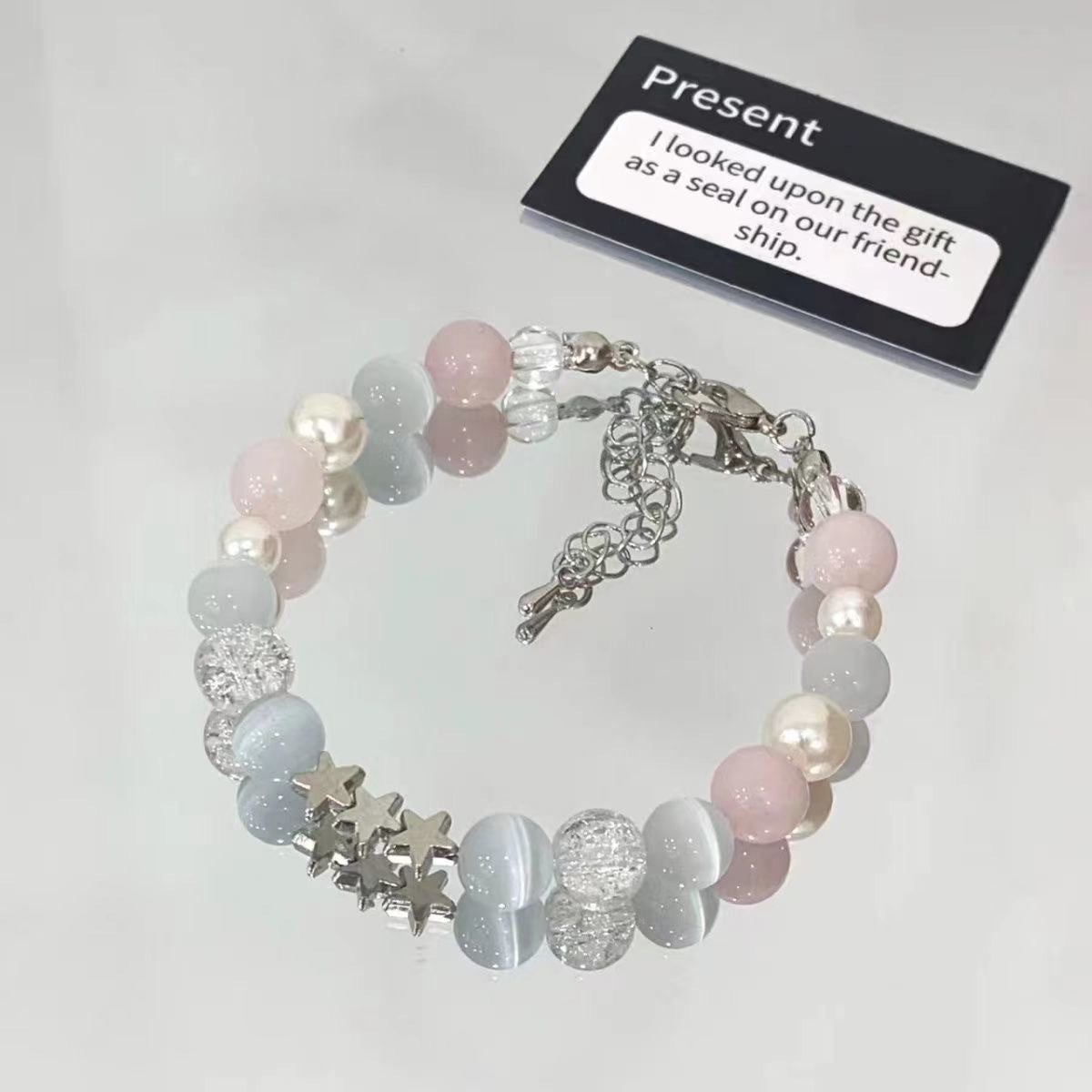 Gradient Hot Flower Beaded Trendy Simple Bracelets