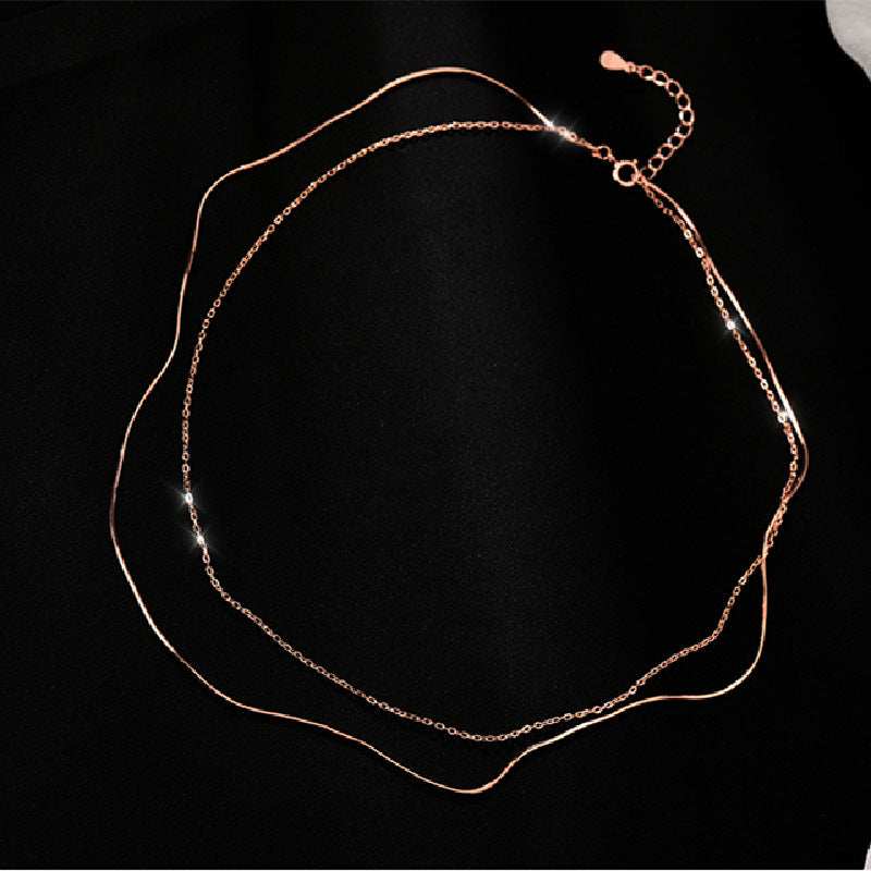 Twin Choker Snake Bone Female Special Interest Necklaces