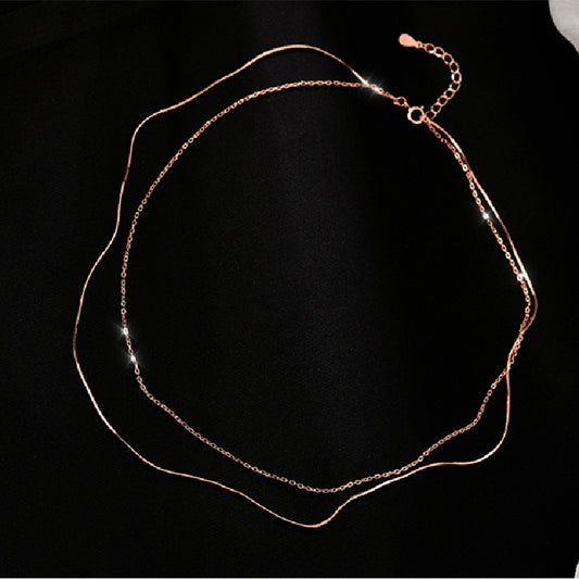 Twin Choker Snake Bone Female Special Interest Necklaces