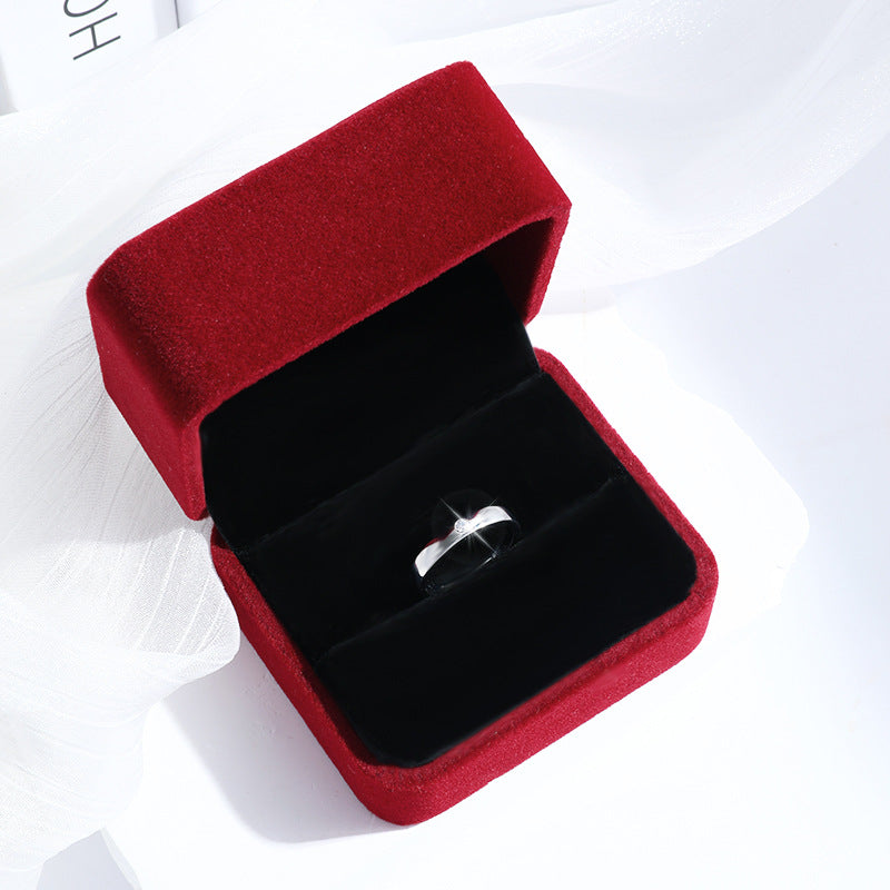 Korean Style Artificial Diamond Couple Female Zircon Rings