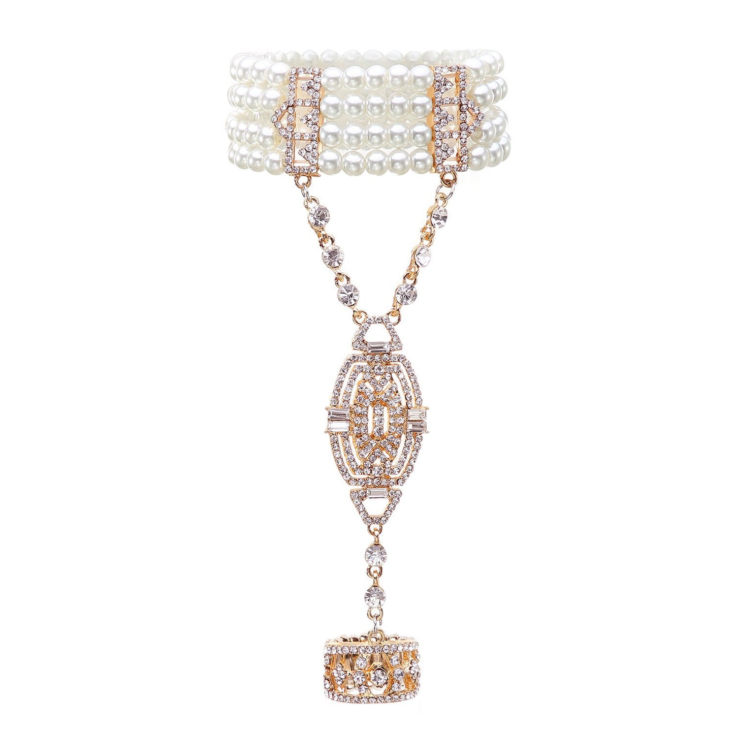 Amazing Than Pearl With Diamond Bride Wedding Bracelets