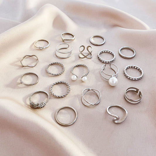 Sier Knuckle Set Cold Style Alloy Rings