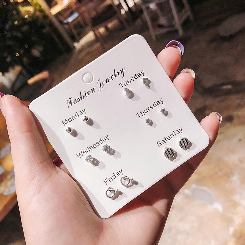 Women's Earings Set Trendy Simple Compact Exquisite Rings