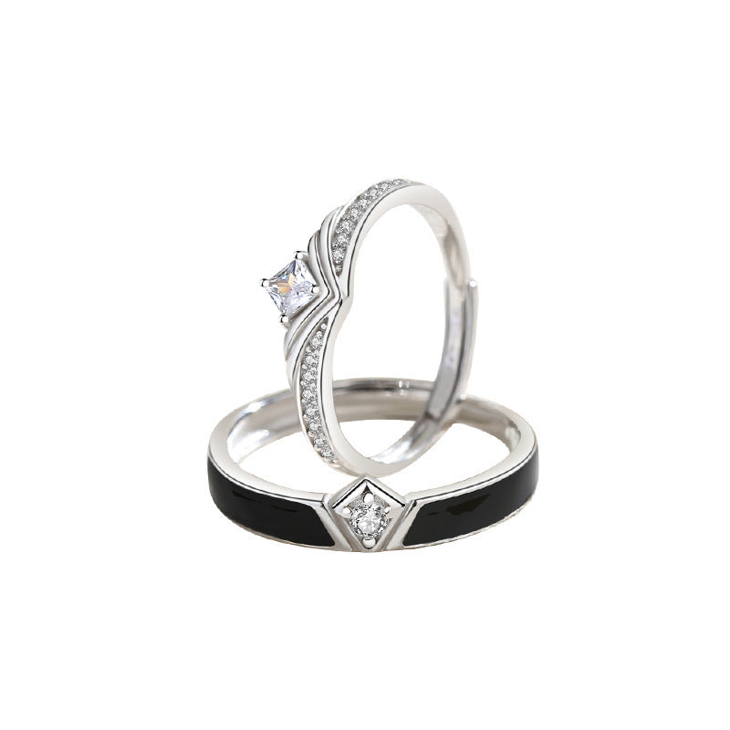 Women's & Men's Knight Princess Couple Story Guard Rings