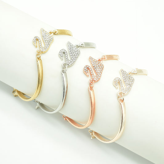 Women's Exquisite Fashion Swan Simple Diamond Design Bracelet