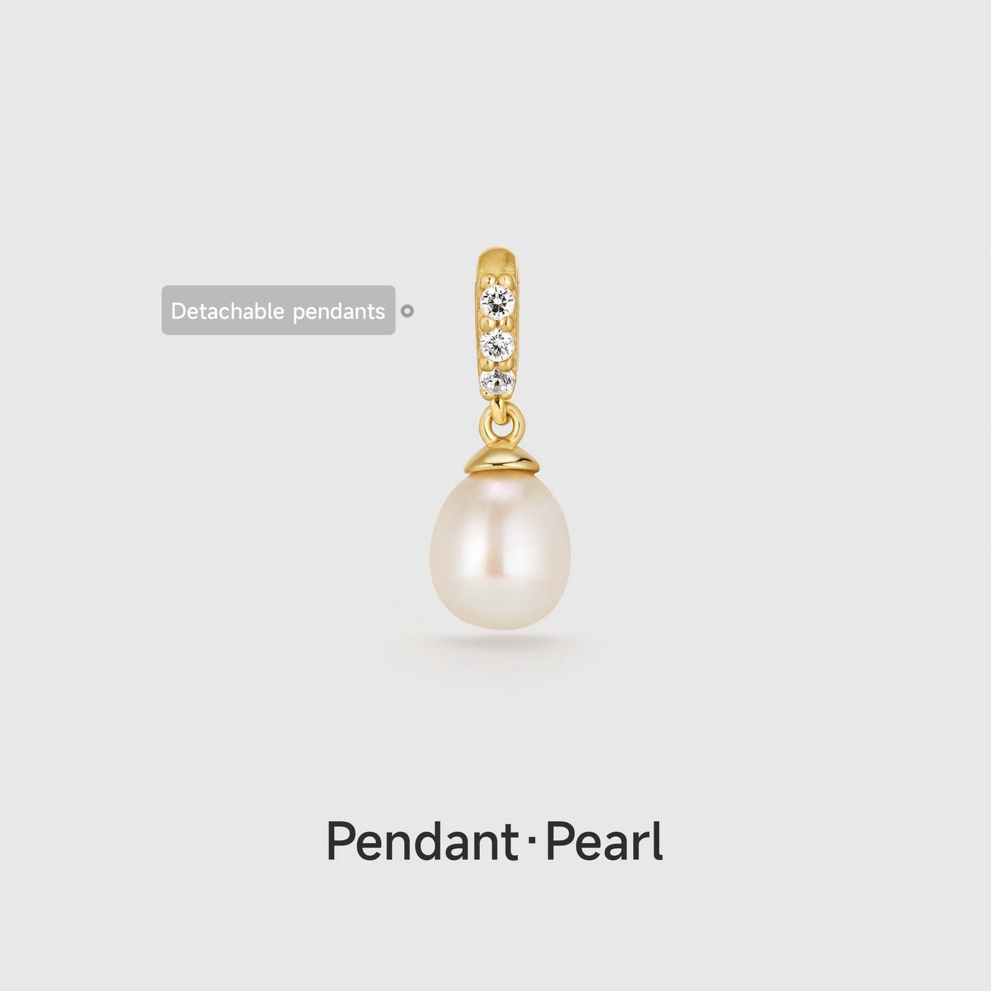 December Style Love Color Series Zircon Gold Pendant