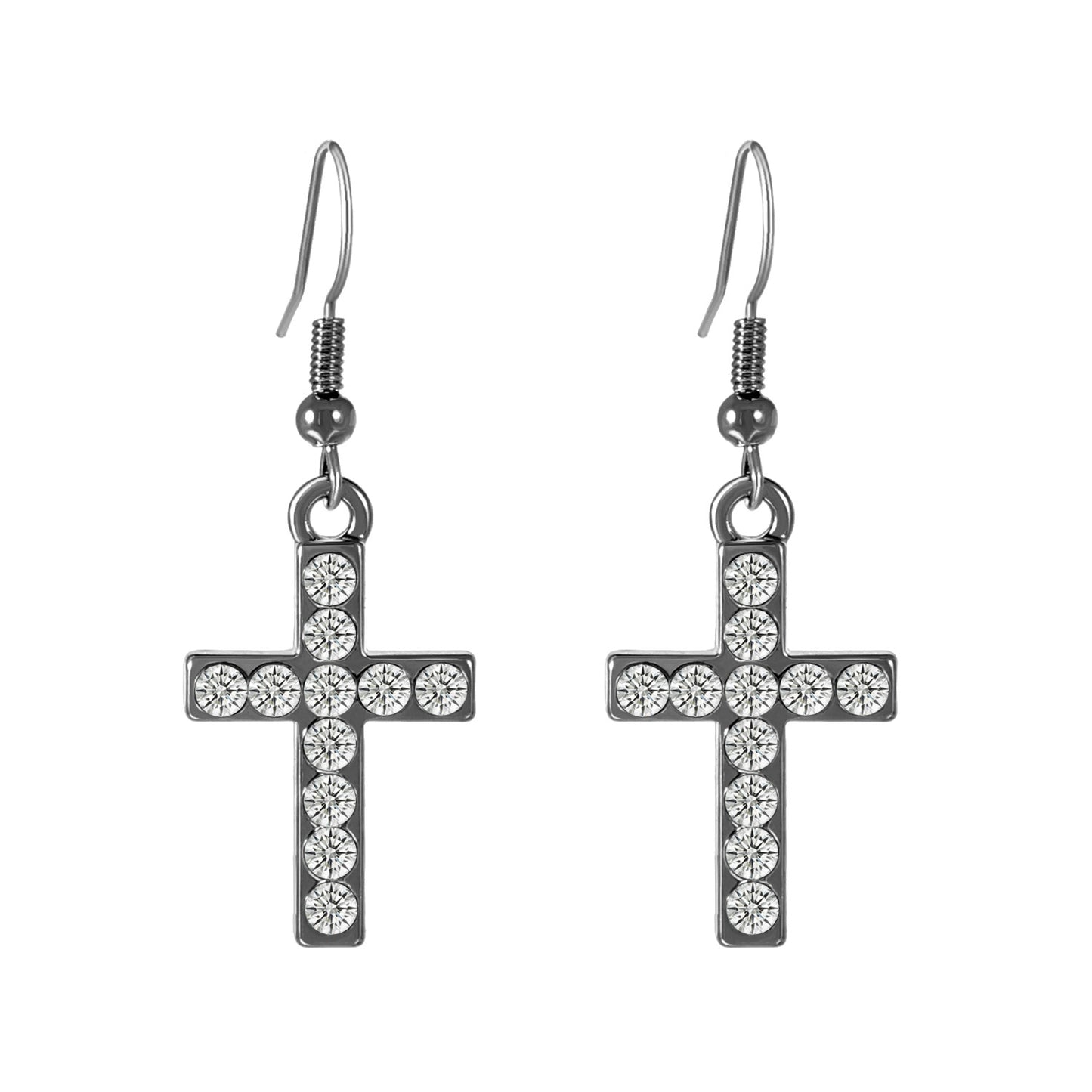 Women's Gothic Dark Diamond Cross Style Graceful Earrings