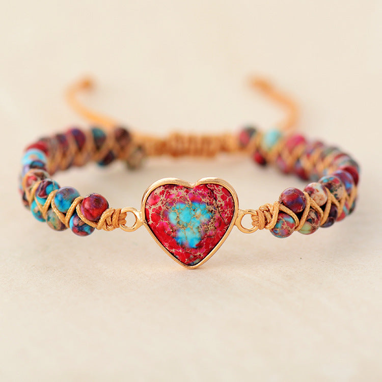 Emperor Stone Heart Shaped Double Layer Bracelets