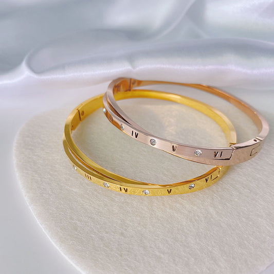 Titanium Steel Female Simple Graceful Rose Gold Fashion Bracelets