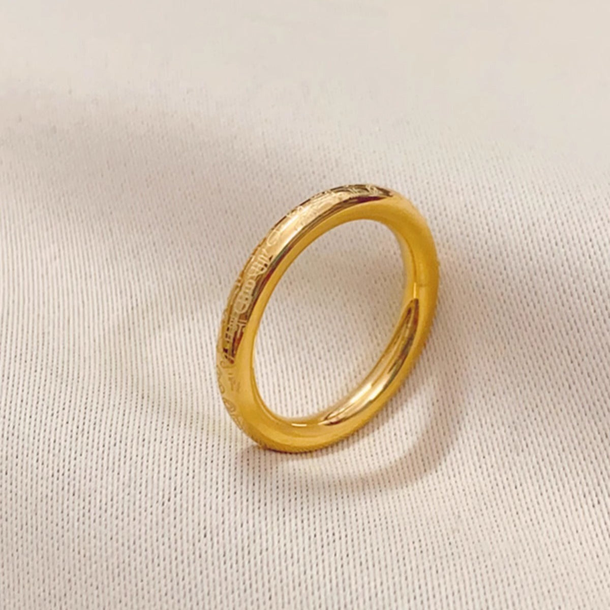 Chinese Style Fu Character Simple Niche Bag Rings