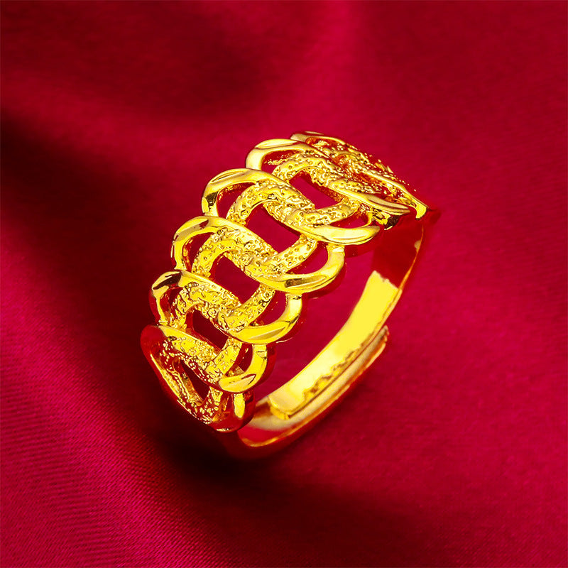 Vietnam Placer Gold Female Fashion Jewelry Rings