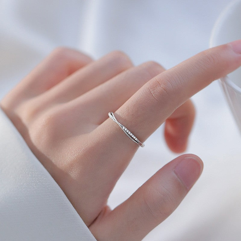 Style Simple Cross Trendy Temperament Index Rings