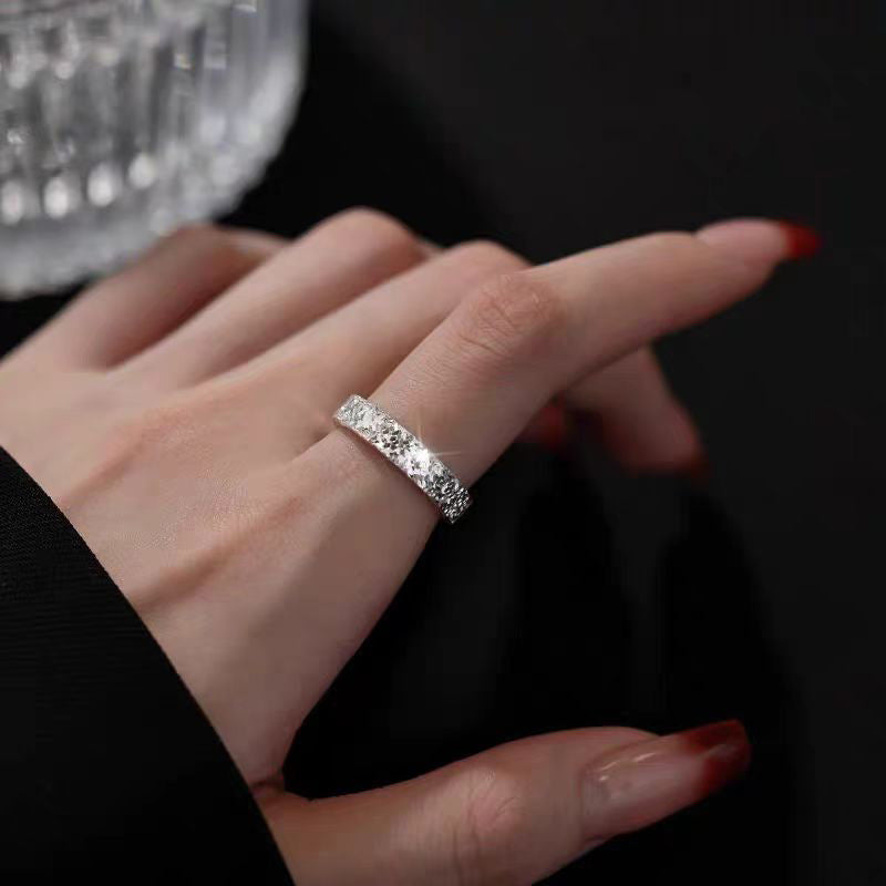 Women's & Men's Ice For Couple Light Luxury Minority Design Rings