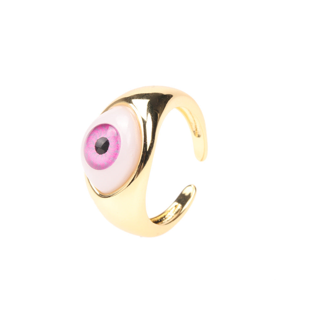 Ornament Fashion Devil's Eye Resin Blue Eyes Rings