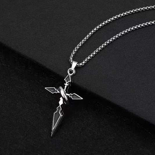 Women's & Men's Round Cross Titanium Steel Hip Hop Necklaces
