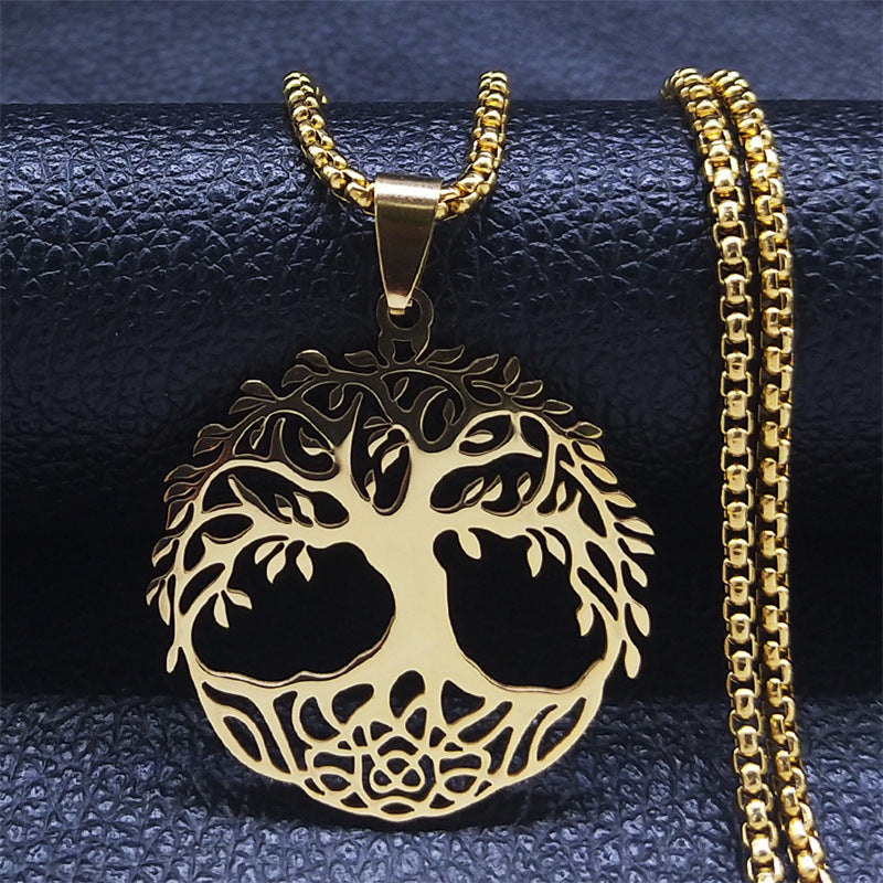 Women's Tree Of Life Stainless Steel Ornament Necklaces