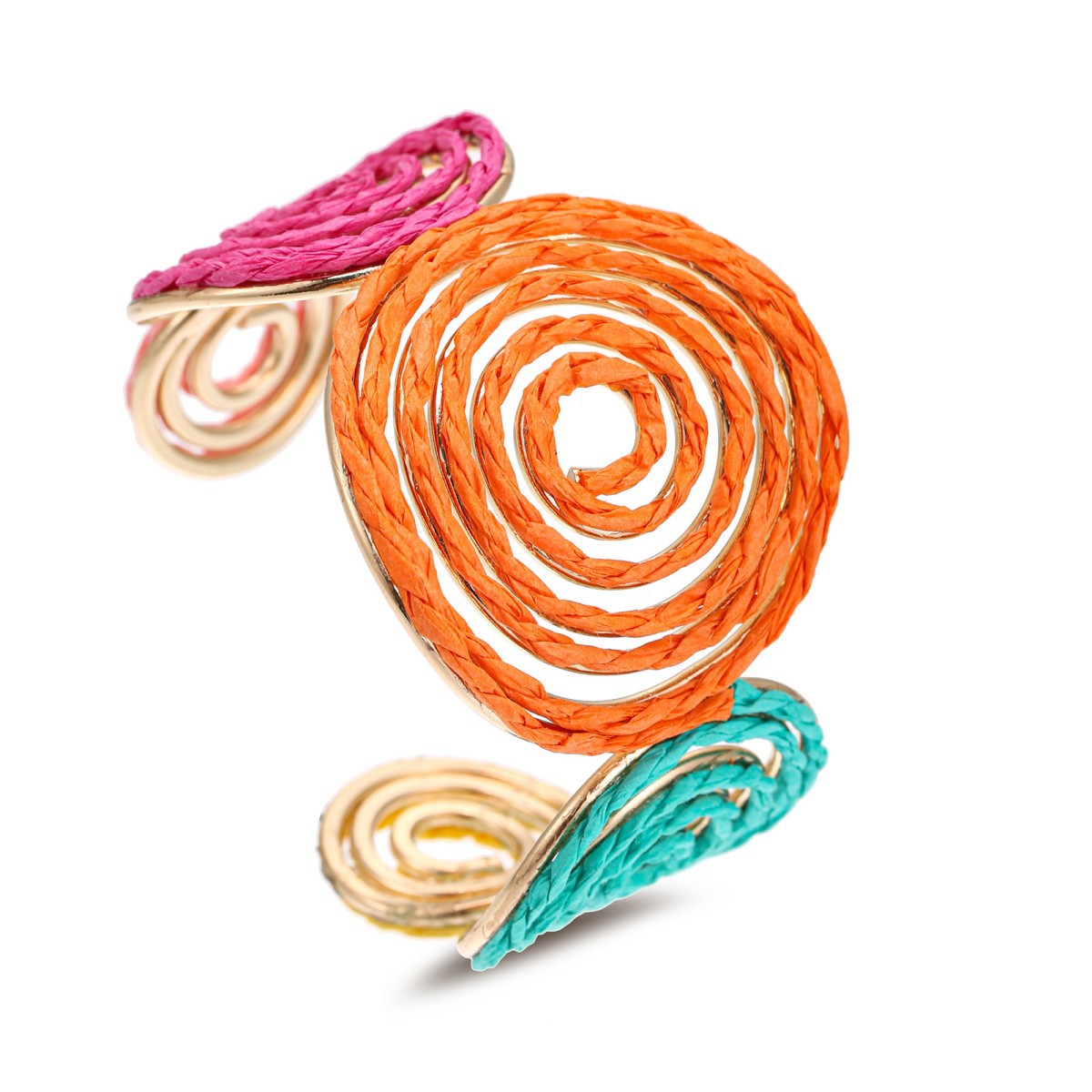 Cross Open Raffia Handmade Mosquito Coil Bracelet