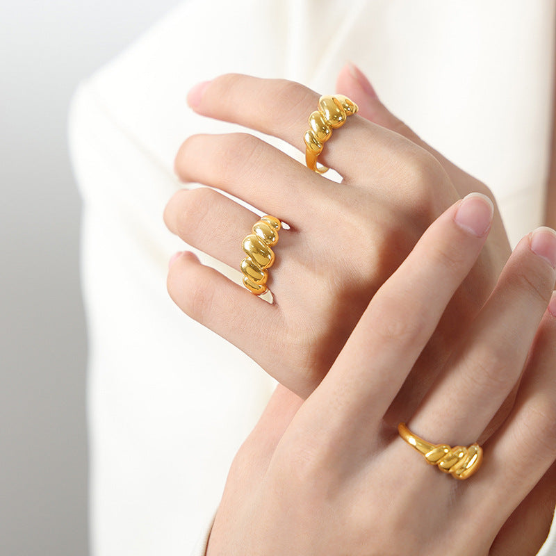 Simple Niche Casual Style Personality Ornament Geometric Rings